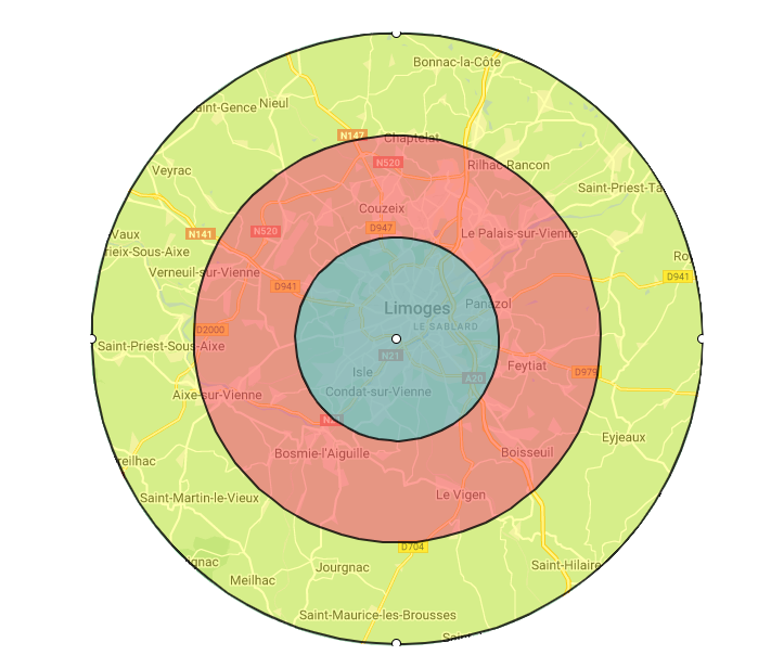 zone de déplacement